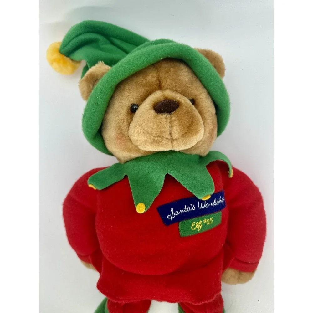 Vintage Hallmark Santa's Workshop Elf #25 Teddy Bear Plush 16